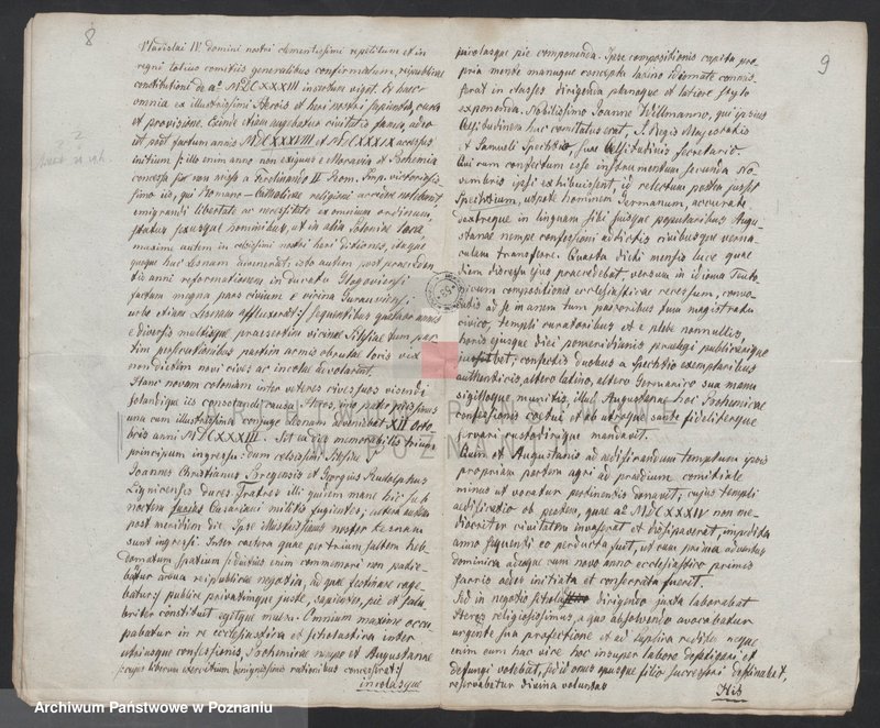 Obraz 7 z jednostki "C. Treść z dokumentów z 1639 i 1660 znajdujących się w Kuli ratuszowej wieży"