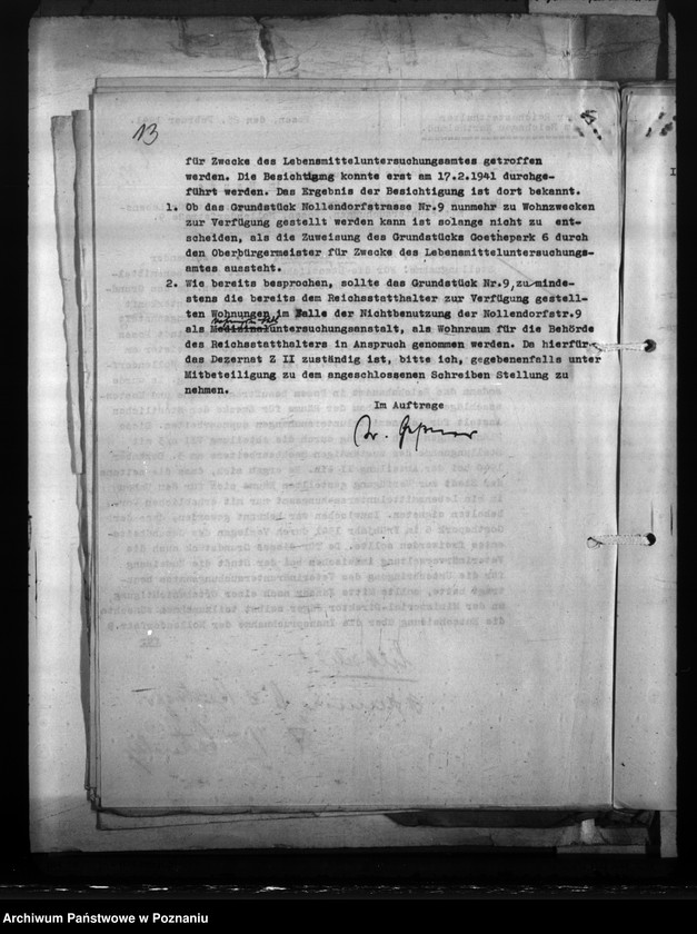 Obraz 17 z jednostki "Unterbringung der Anstalt für Lebensmitteluntersuchung"