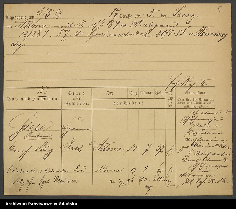 image.from.unit.number "Karty meldunkowe: Griese - Grimm"