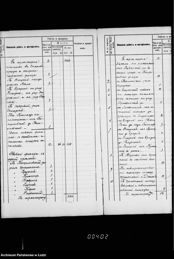 Obraz 10 z jednostki "Ob usilenji gazovago uličnago osveščenija v gor. Lodzi"