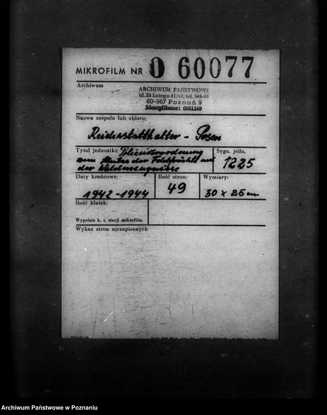 Obraz 2 z jednostki "Polizeiverordnung zum Schutze der Feldfrüchte und der Walderzeugnisse"