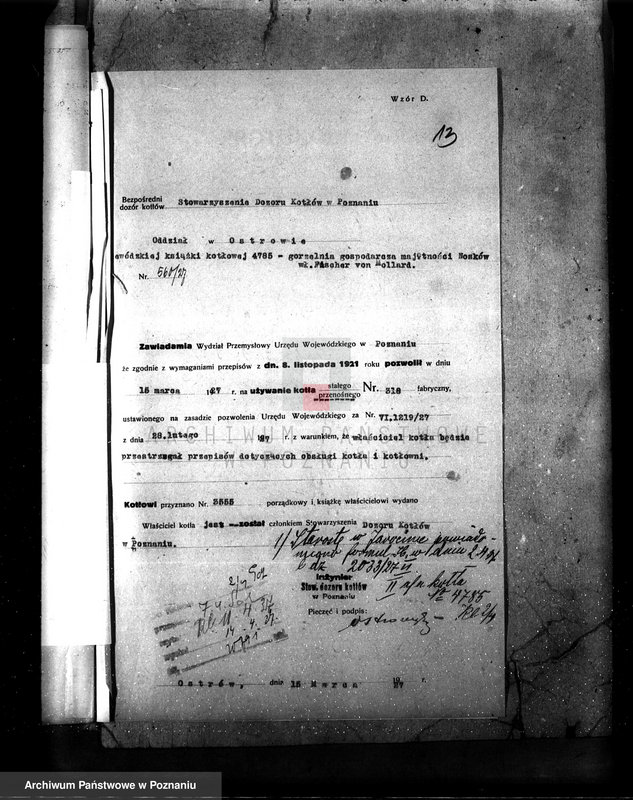 Obraz 20 z jednostki "Gorzelnia w Noskowie pow. jarociński /Fischer von Mollard/ nr woj. kotła 4785"