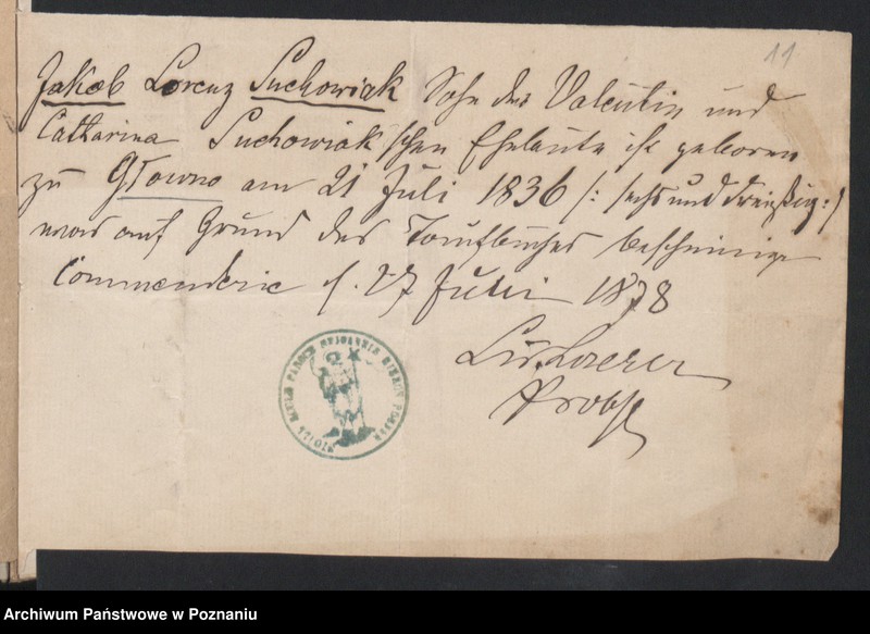 Obraz 13 z jednostki "Acta betreffend die Schrieftstücke nur §§ 28 bis 38,43,45 bis 50,55,65 und 66 der Reichsgesetz vom 6 Januar 1875 zum Heiraths -Register"