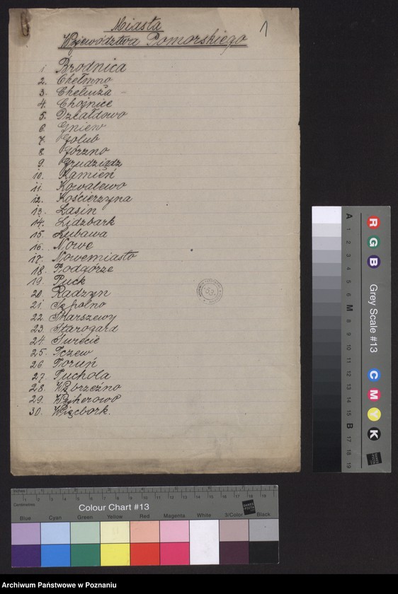 Obraz 3 z jednostki "[Spis urzędników magistratów i członków rad miejskich województwa pomorskiego]"