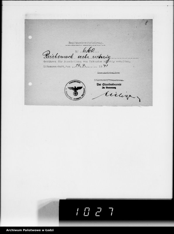 Obraz 12 z jednostki "9 Kassenbelege nr 3648-3899"