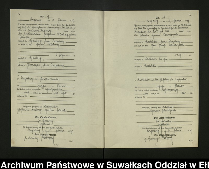 image.from.unit.number "[Sterbe - Register (Neben - Register) Standesamt Angerburg einschl. der Bezirke Gross Strengeln, Kehlen und Prinowen]"