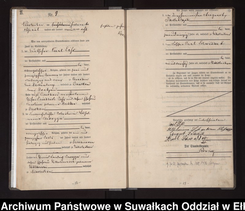 image.from.unit.number "Heiraths-Haupt-Register des Königlichen Preussischen Standes-Amtes Nikolaiken Kreis Sensburg"