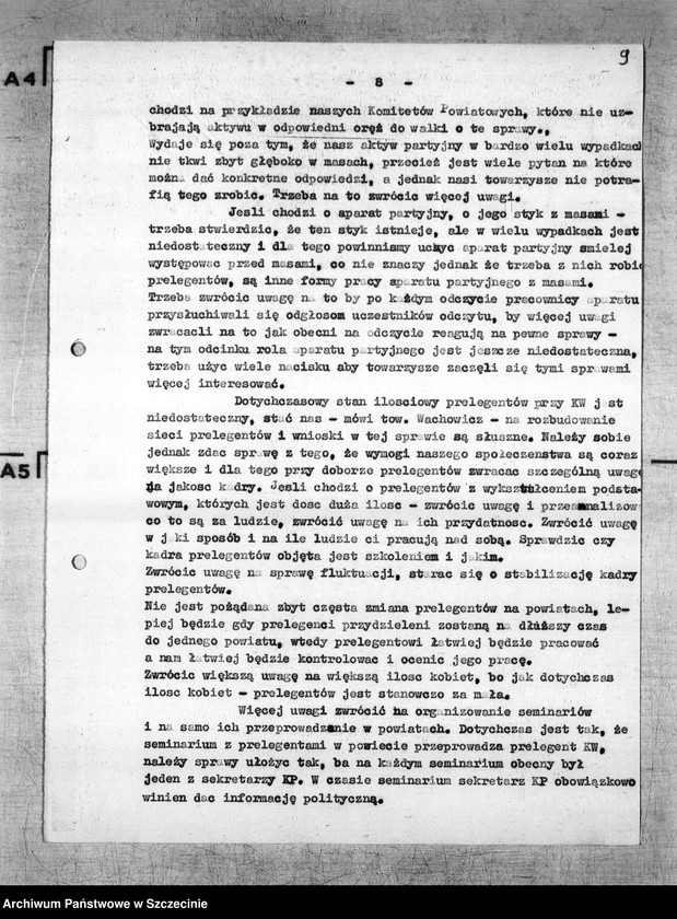 Obraz 13 z jednostki "Protokoły posiedzeń Egzekutywy Komitetu Wojewódzkiego Polskiej Zjednoczonej Partii Robotniczej: 4, 13, 26 kwietnia 1955 r."