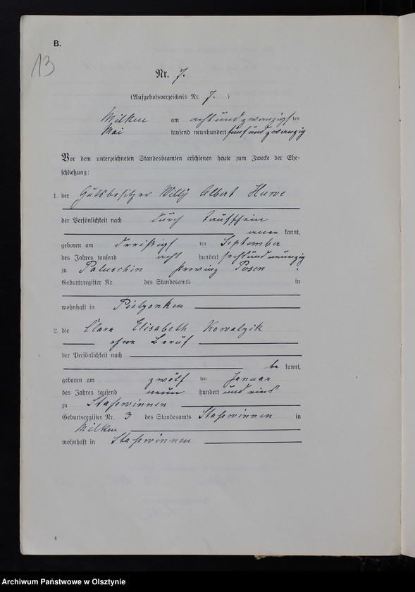 image.from.unit.number "Heiraths-Register/Neben-Register/ Nr 1 - 14"