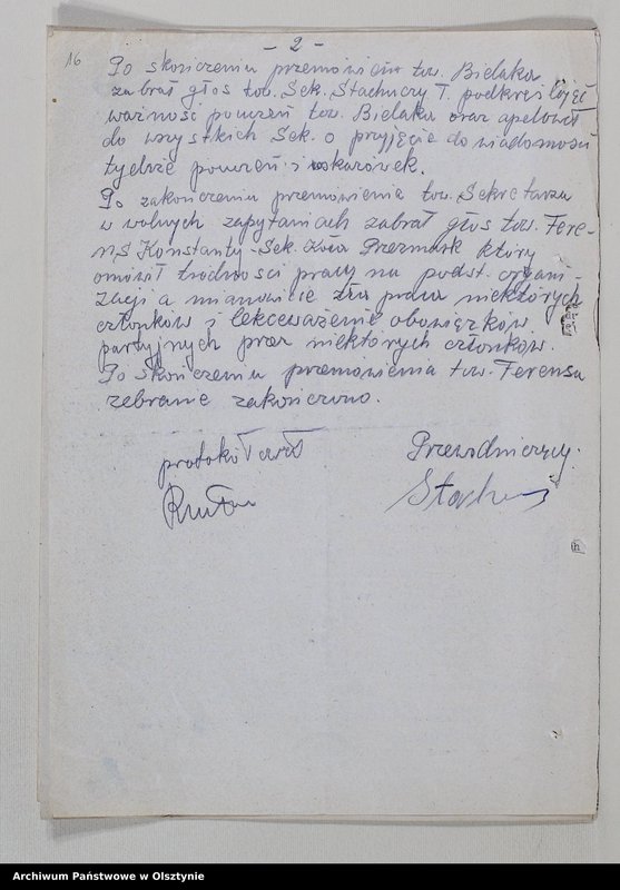 image.from.unit.number "Protokoły zebrań wyborczych /1951/, posiedzeń plenarnych, narad aktywu partyjnego, plany pracy, sprawozdania /1949-1954/ Komitetu Gminnego PZPR"
