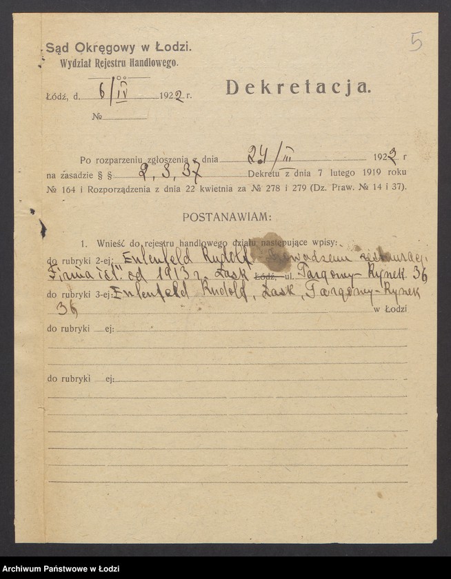 Obraz 7 z jednostki "Rudolf Eulenfeld- restauracja"