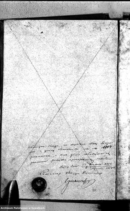 image.from.unit.number "Duplikat Urodzonych Zaślubionych i zmarłych Sekty Filiponów z Gminy Krasnohruda na rok 1854"