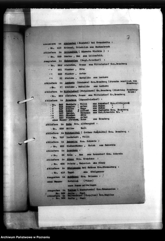 Obraz 11 z jednostki "Überführungspläne. Schriftwechsel betr. Überführungen. Band II"