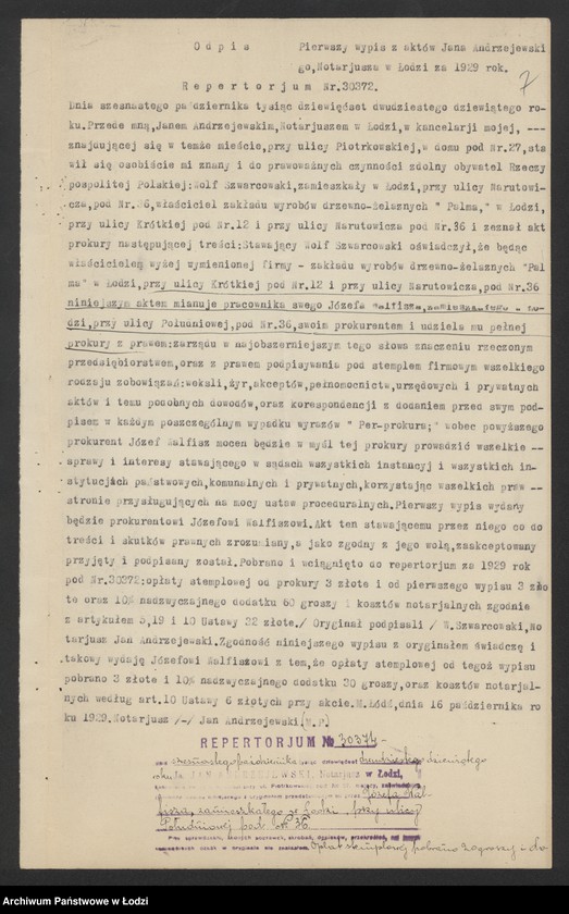 image.from.unit.number "Wolf Szwarcowski "Palma"- wyrób mebli"