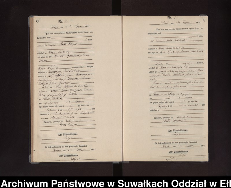 image.from.unit.number "Sterbe-Neben-Register des Preussischen Standes-Amtes Rhein Kreis Loetzen"