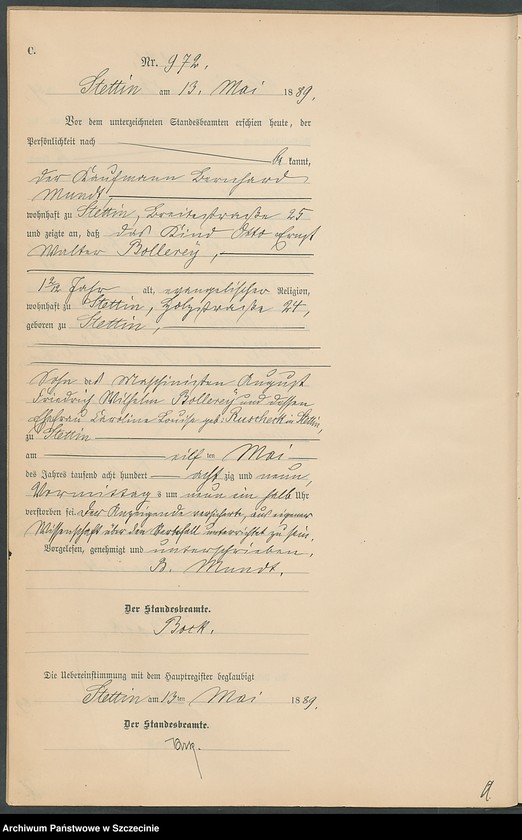 Obraz 19 z jednostki "Sterbe-Register (Neben-Register) Band III"