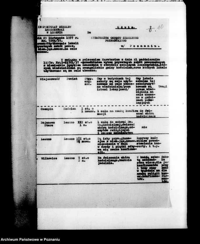 Obraz 13 z jednostki "Prywatna Szkoła Powszechna z niemieckim językiem nauczania w Pakosławiu powiat Rawicz"