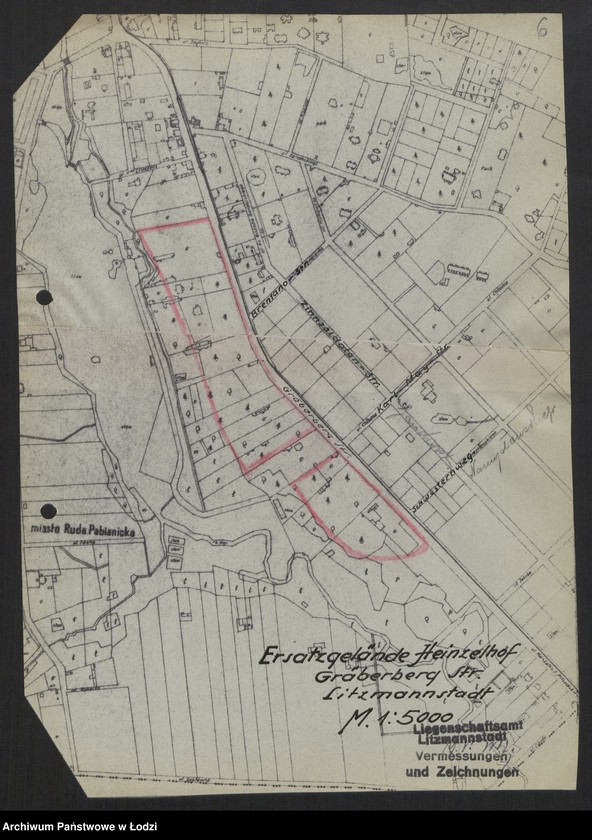Obraz 8 z jednostki "Ruda Pabianicka Ersatzgelände Heinzelhof Gräberberg Strasse Litzmannstadt"