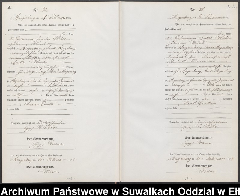 image.from.unit.number "Geburts-Neben-Register des Preussischen Standes-Amtes Angerburg Kreis Angerburg"