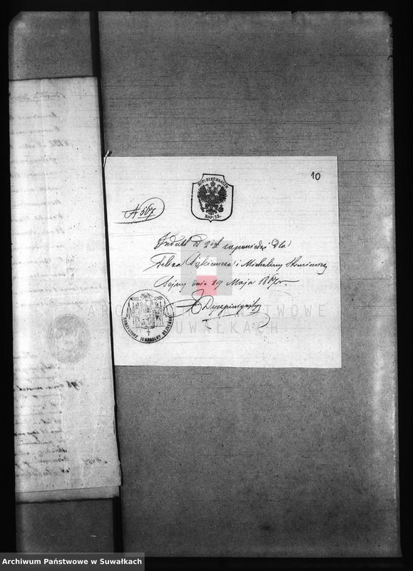 image.from.unit.number "Dowody do aktów zaślubionych z roku 1867 z parafii Filipowskiej"