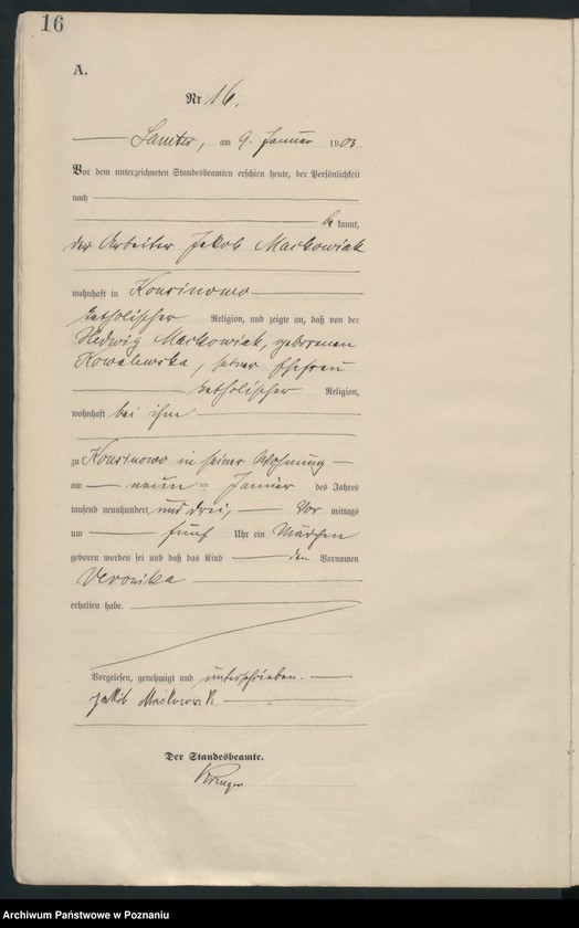 Obraz 19 z jednostki "Geburts-Haupt-Register"