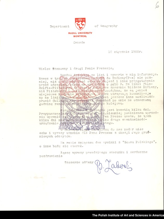 image.from.unit.number "General PIASA correspondence (1955). Letters of Florian Znaniecki and Witold Gombrowicz"