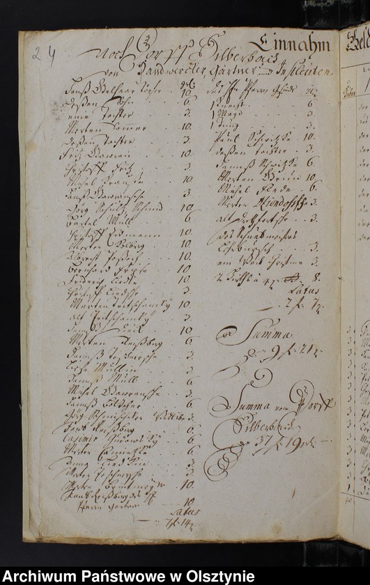 image.from.unit.number "Jahr Rechnung der Silberbachschen Kirchen"