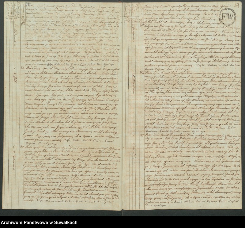 image.from.unit.number "Akta urodzonych gminy puńskiey od 1-go stycznia do dnia ostatniego grudnia 1813 roku."