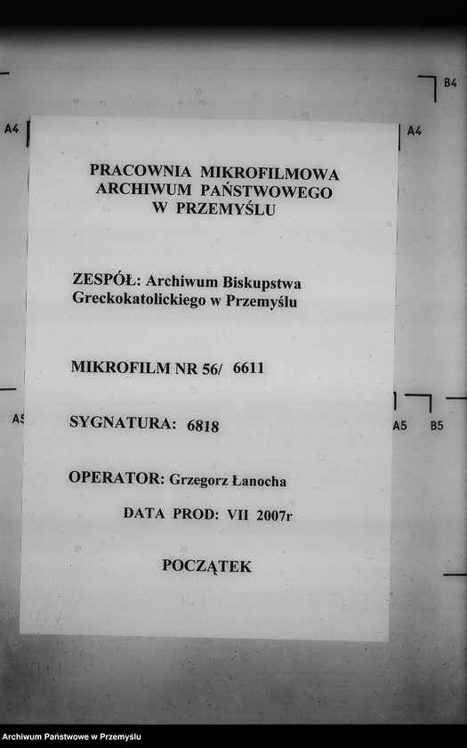 Obraz 1 z jednostki "[Kopie ksiąg metrykalnych parafii Desznica z filią Brzezawa (dekanat Dukla)]"