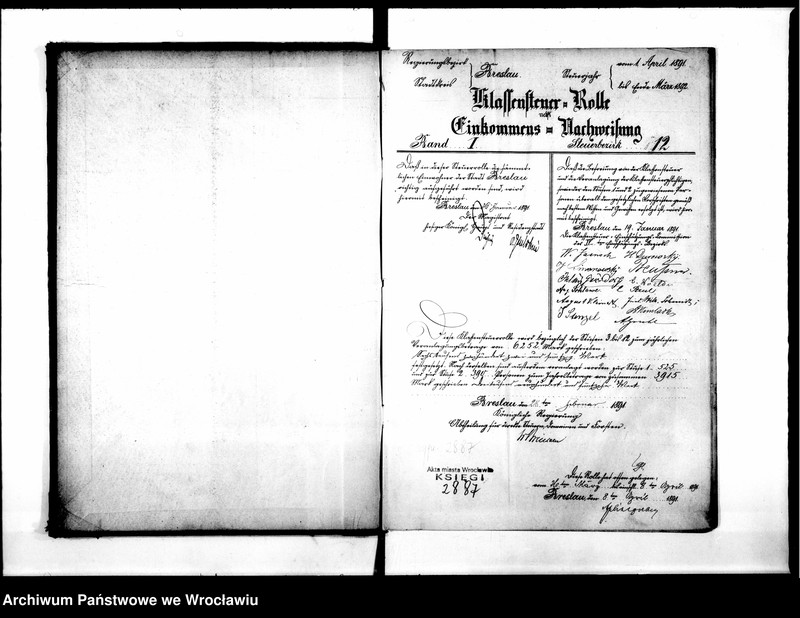 image.from.unit.number "Klassensteuerolle nebst Einkommens Nachweisung"