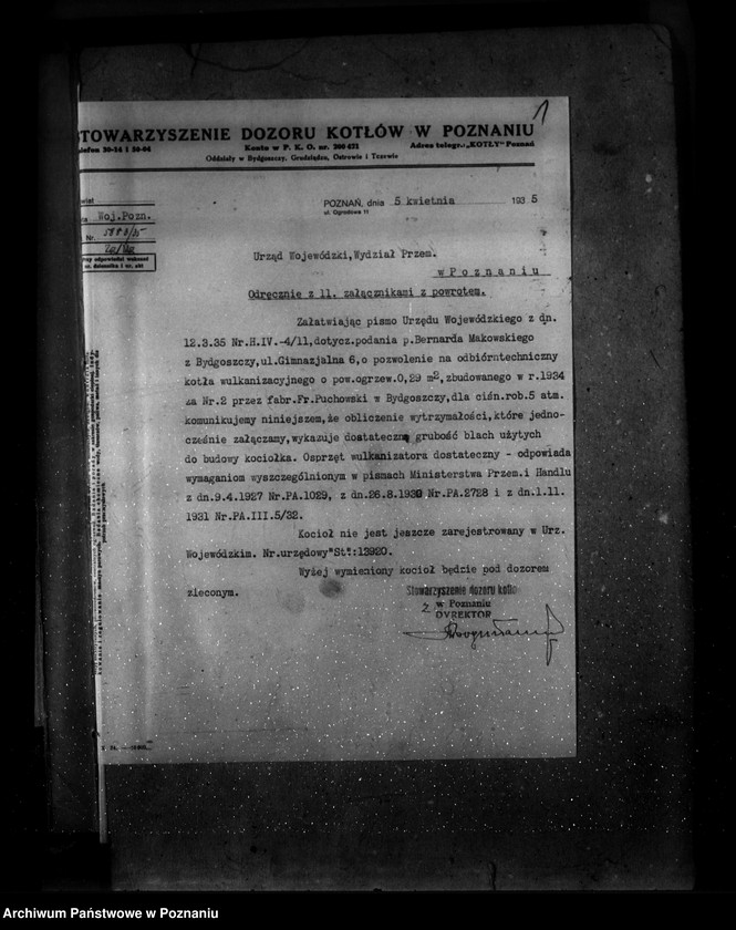 Obraz 5 z jednostki "Warsztat wulkanizacyjny B. Makowskiego w Bydgoszczy, Bydgoszcz - nr woj. 6647"