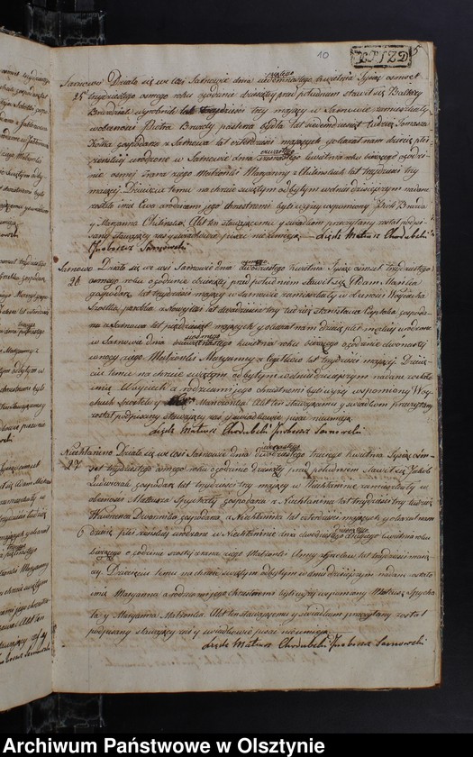 image.from.unit.number "Duplikat Urodzonych Zaslubionych Zmarłych w parafii Sarnowskiey z roku 1838"