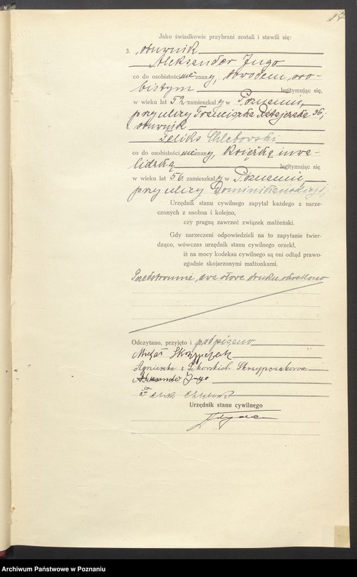 Obraz 19 z jednostki "Księga miejscowa małżeństw tom II [Rejestr główny małżeństw]"