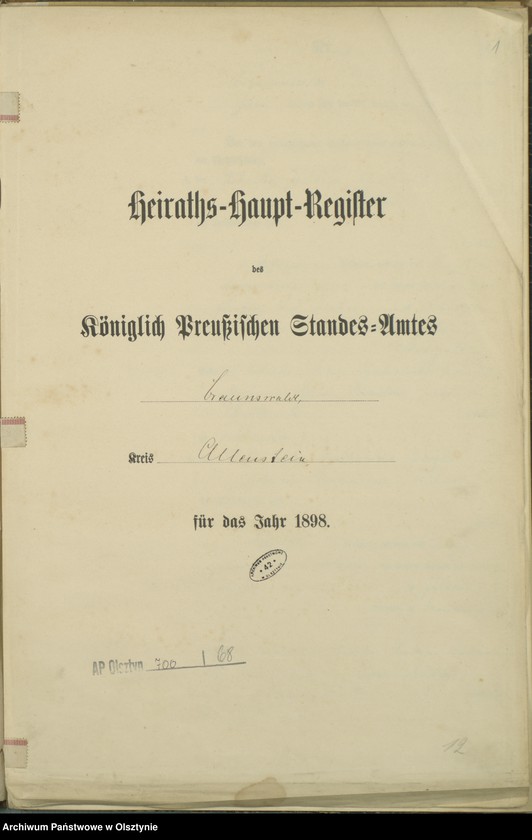 image.from.unit.number "Heiraths-Haupt-Register Nr 1 - 12"