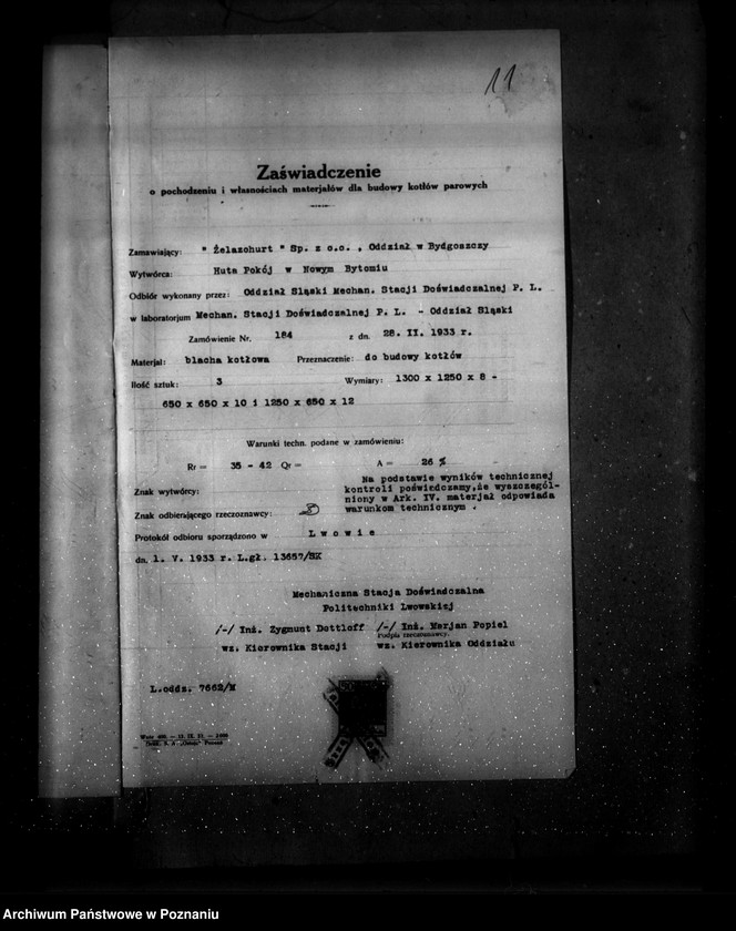 Obraz 15 z jednostki "Warsztat wulkanizacyjny B. Makowskiego w Bydgoszczy, Bydgoszcz - nr woj. 6647"