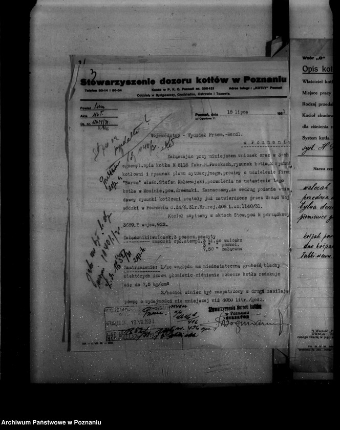 Obraz 7 z jednostki "Farbiarnia i pralnia chemiczna St. Kałamajskiego w Mosinie powiat śremski nr woj. 922"