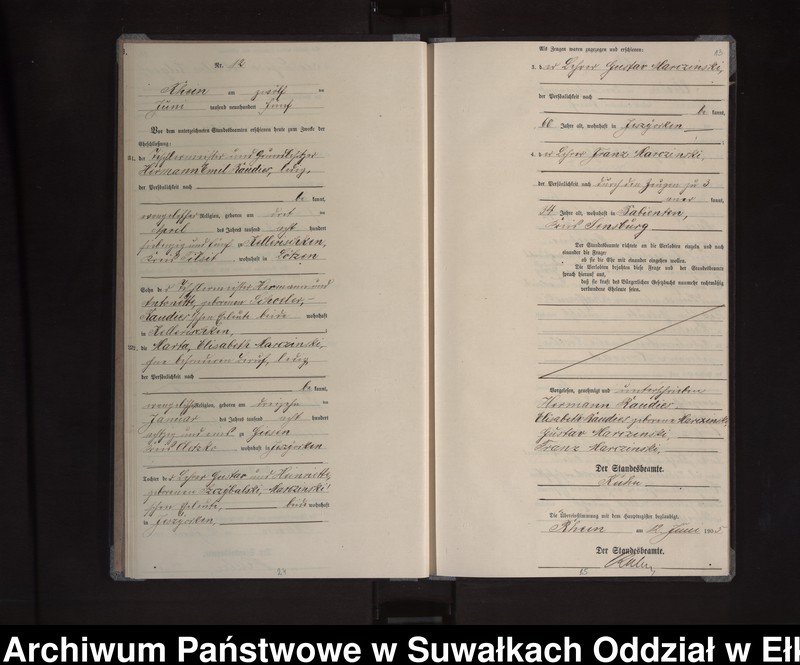 image.from.unit.number "Heirats-Neben-Register des Königlichen Preussischen Standes-Amtes Orlen Kreis Lötzen"