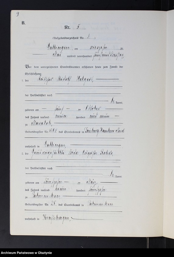 image.from.unit.number "Heirats-Neben-Register Nr 1 - 18 [ Księga małżeństw - wtóropis ]"