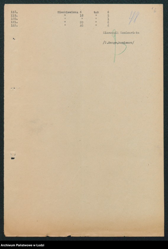 Obraz 8 z jednostki "[Akta VIII Komisariatu Milicji Obywatelskiej - pokwitowania, spisy oddanej broni, spisy wolnych lokali, rowerów i motocykli]"