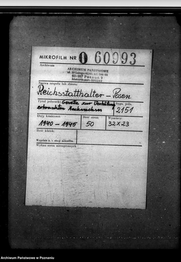 Obraz 1 z jednostki "Gesetz zur Verhütung erkrankten Zackwuchses"