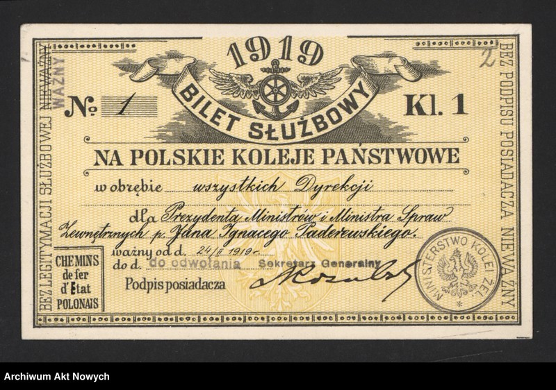 image.from.unit.number "Dokumenty I. J. Paderewskiego związane z pełnieniem funkcji państwowych; Nominacja I. J. Paderewskiego na członka Rady Narodowej RP z XII 1939 r. przechowywana oddzielnie"