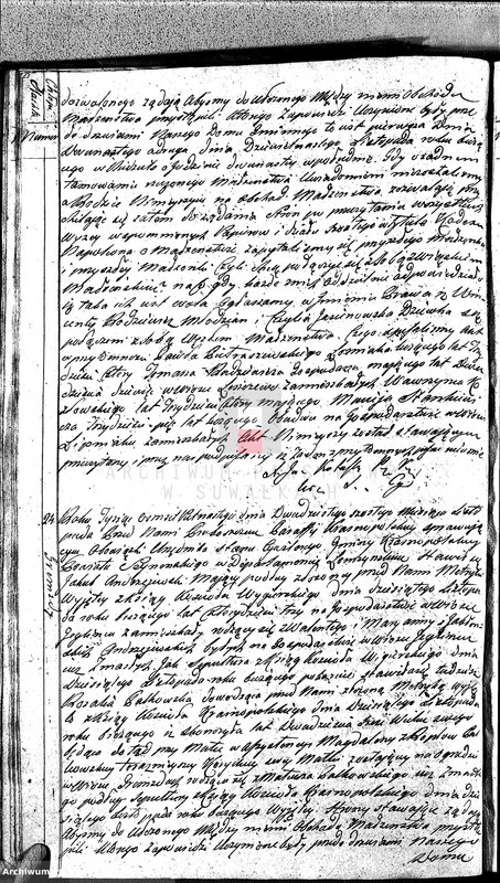 image.from.unit.number "Akta Gminy Krasnopolskiey Pttu Seyn. Depptu Łomżyńskiego 1815. Małżeństwa."
