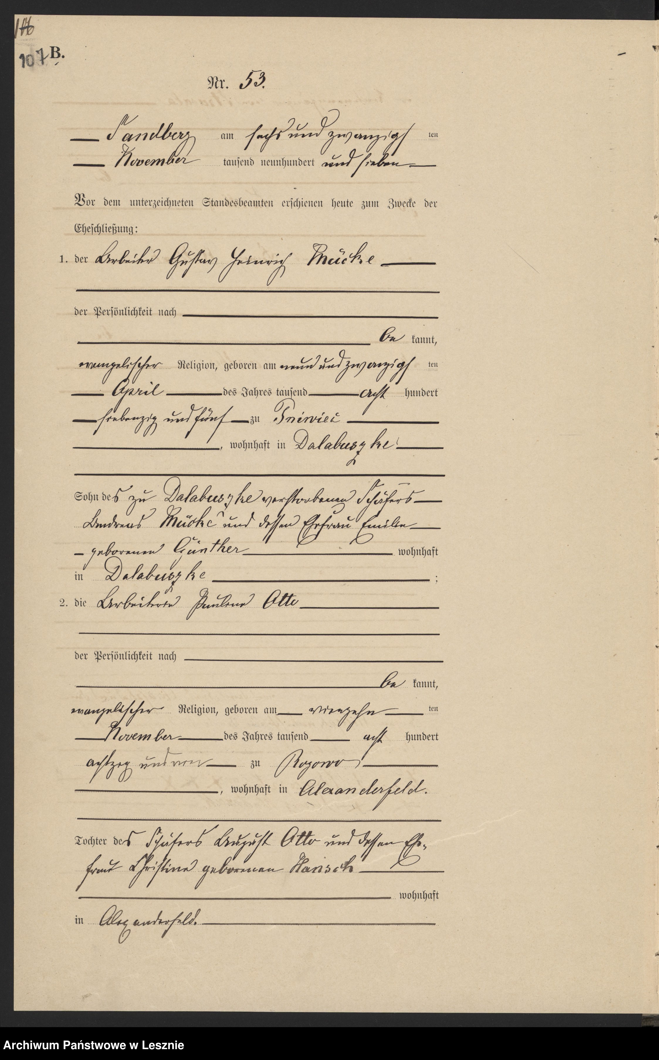 Skan z jednostki: [Księga małżeństw]