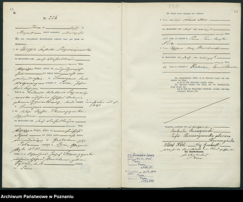 Obraz 11 z jednostki "Księga miejscowa małżeństw tom II [Rejestr główny małżeństw]"