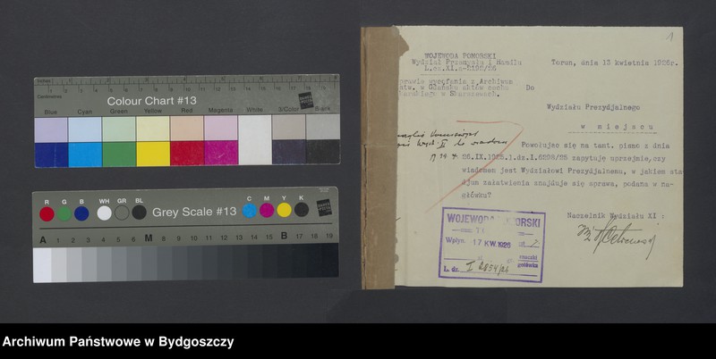 image.from.unit.number "Akta dotyczące układu z Niemcami w sprawie przekazywania akt [Układ polsko - niemiecki z dnia 22.12. 1926 r. o wydaniu akt]"