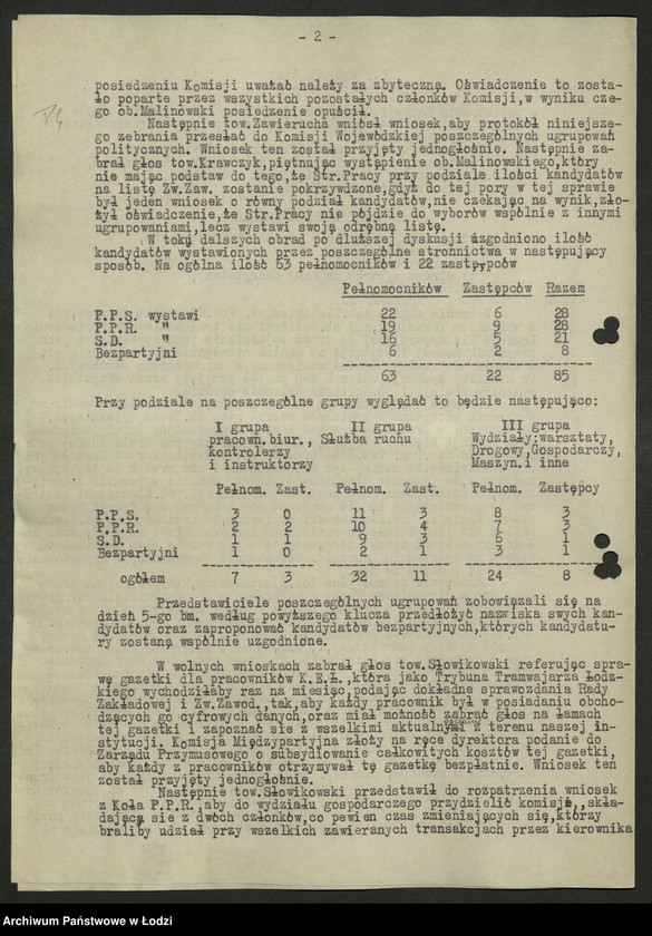 Obraz 15 z jednostki "Protokoły [wspólnych posiedzeń komitetów dzielnicowych PPS i PPR] T-2"