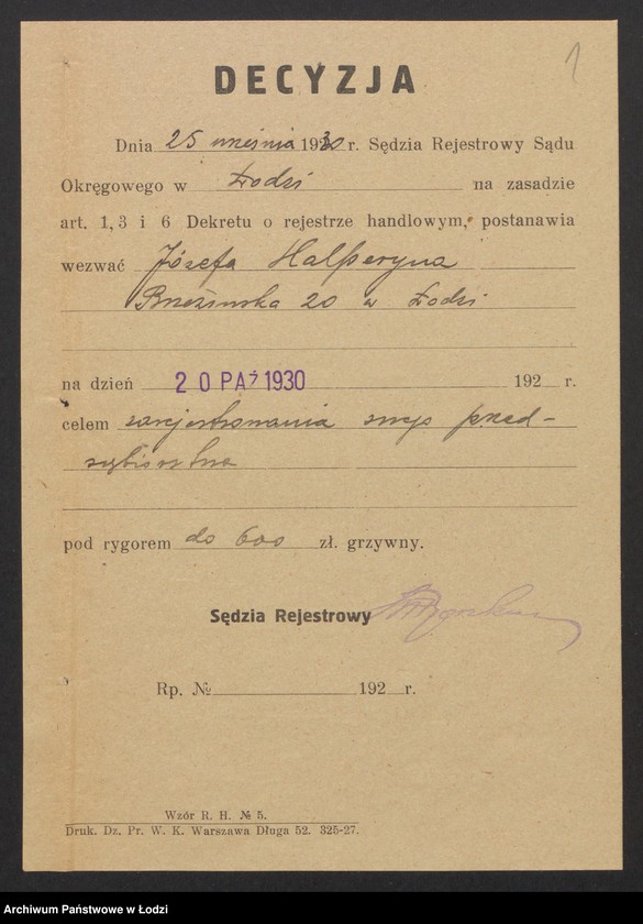 Obraz 3 z jednostki "Józef Halperyn – sprzedaż przyborów elektrycznych"