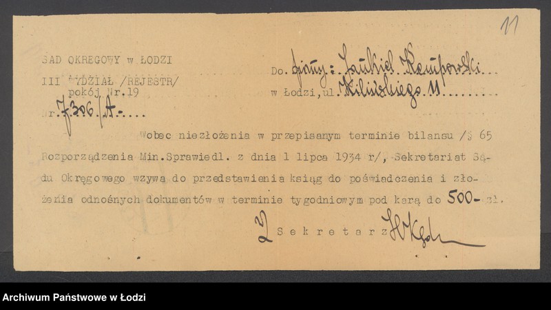 Obraz 13 z jednostki "Jankiel Kempowski- wyrób i sprzedaż materiałów pończoszniczych"