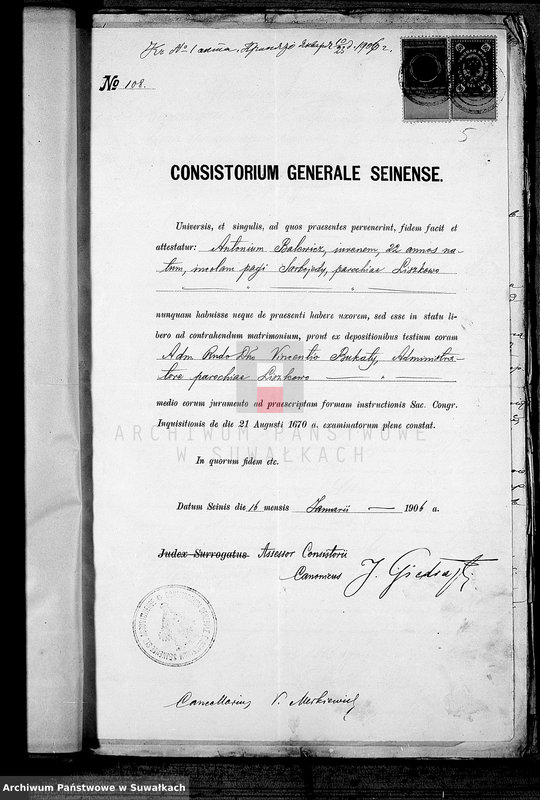 image.from.unit.number "Dokumenty k brakosočetavšichsja aktom Lejpunskago R. Katoličeskago Prichoda"