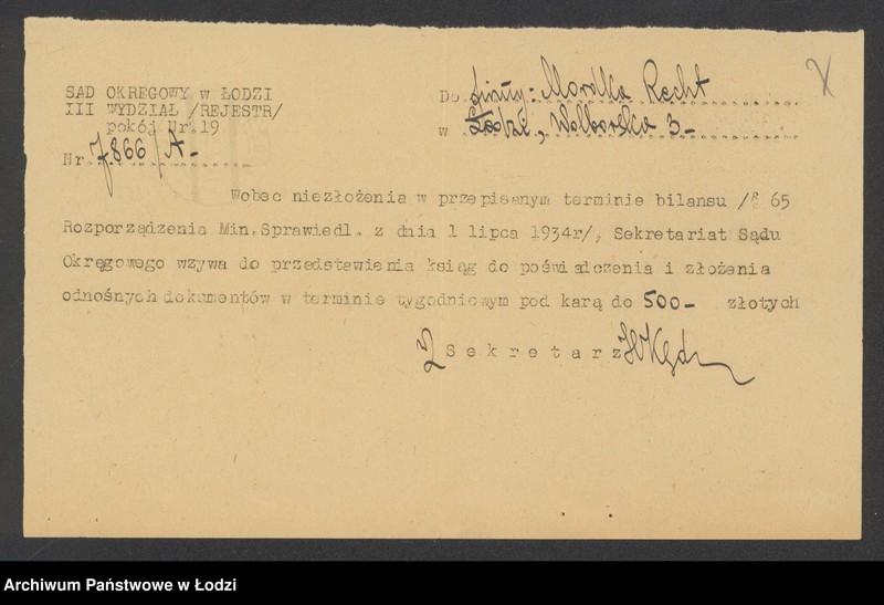 Obraz 9 z jednostki "Mordka Recht – sprzedaż starych mebli"